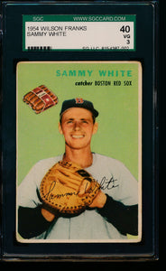 Scan of 1954 Wilson Franks 19 Sammy White SGC 40/3 VG