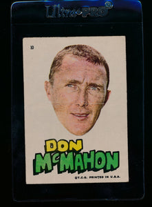 Scan of 1967 Topps Red Sox Stickers 10 Don McMahon VG
