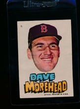 Load image into Gallery viewer, Scan of 1967 Topps Red Sox Stickers 11 Dave Morehead VG