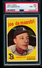Load image into Gallery viewer, Scan of 1959 Topps 64 Joe DeMaestri PSA 8 NM-MT
