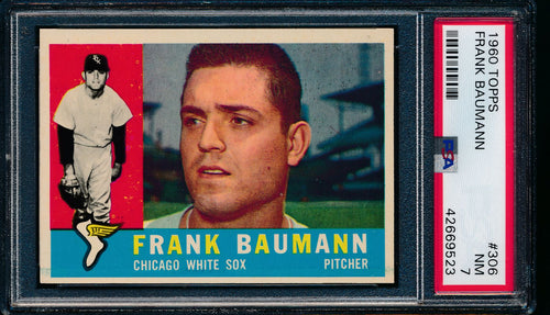Scan of 1960 Topps 306 Frank Baumann PSA 7 NM
