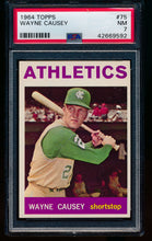 Load image into Gallery viewer, Scan of 1964 Topps 75 Wayne Causey PSA 7 NM