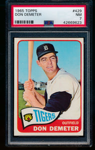 Scan of 1965 Topps 429 Don Demeter PSA 7 NM