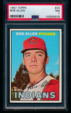 Load image into Gallery viewer, Scan of 1967 Topps 24 Bob Allen PSA 7 NM