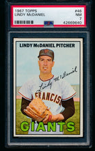Load image into Gallery viewer, Scan of 1967 Topps 46 Lindy McDaniel PSA 7 NM