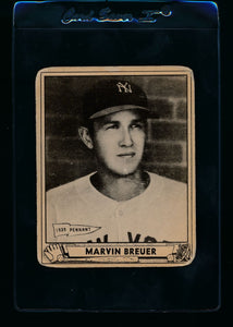Scan of 1940 Play Ball 183 Marvin Breuer RC G