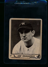 Load image into Gallery viewer, Scan of 1940 Play Ball 188 Joe Krakauskas RC G/VG