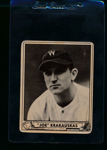 Scan of 1940 Play Ball 188 Joe Krakauskas RC G/VG