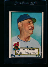 Load image into Gallery viewer, Scan of 1952 Topps 387 Billy Meyer vg (trimmed)