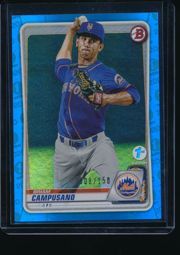 2020 Bowman 1st Edition  Briam Campusano Blue Foil /150 Pack-Fresh 14675