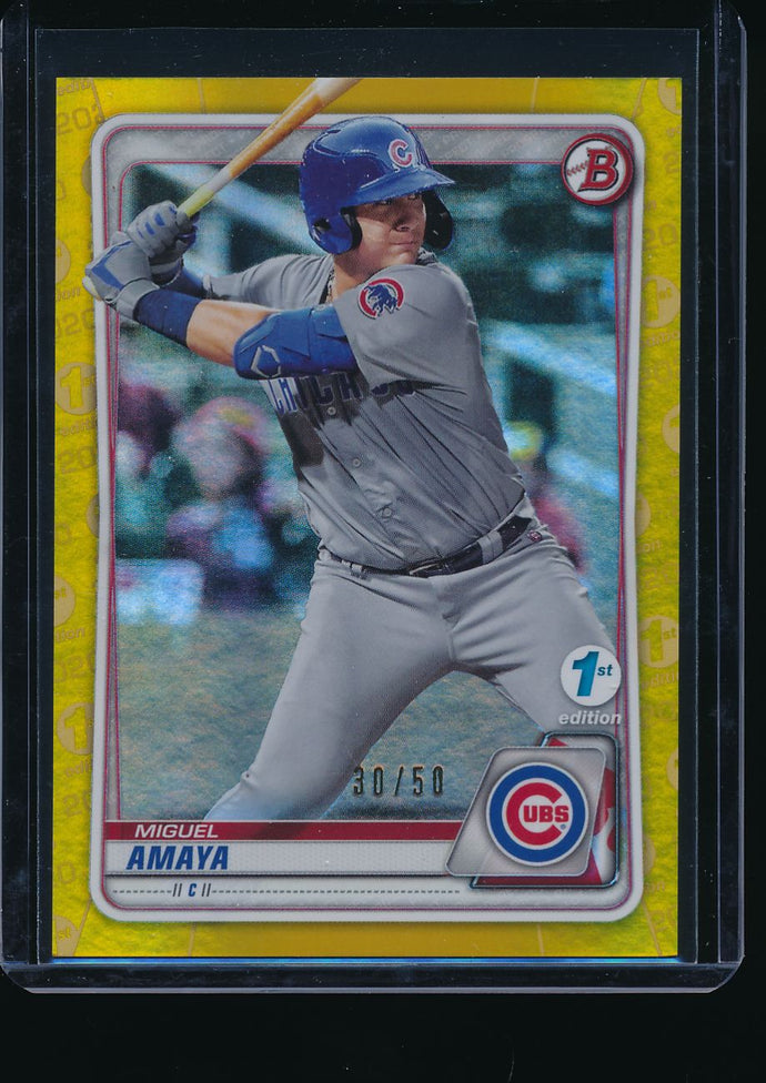 2020 Bowman 1st Edition Miguel Amaya Gold /50 Pack-Fresh 14677