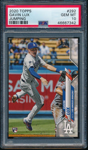 Scan of 2020 Topps 292 GAVIN LUX PSA 10 GEM MINT