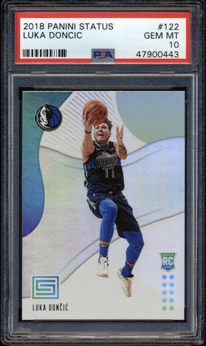 2018-19 Panini Status 122 Luka Doncic RC PSA 10 GEM MINT 14813