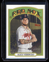 Load image into Gallery viewer, 2021 Topps Heritage  Alex Verdugo Red Ink Auto /72  14822