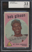 Load image into Gallery viewer, Scan of 1959 Topps 514 Bob Gibson BVG 3.5 VG+