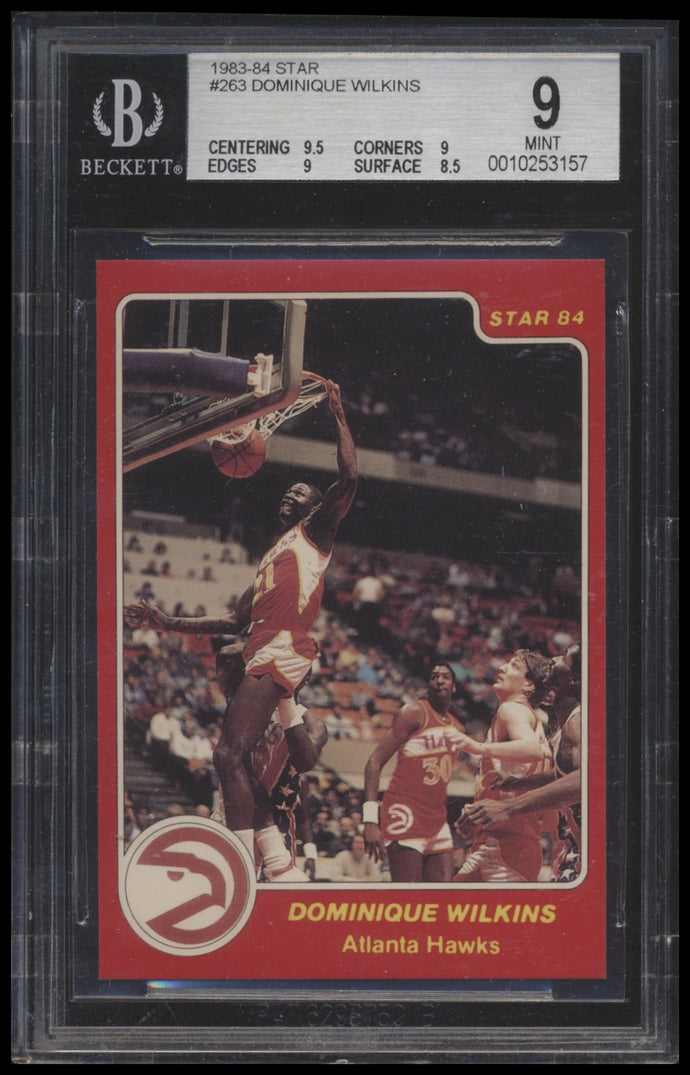 1983-84 Star #263 Dominique Wilkins Bgs 9 Mint Rc