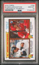 Load image into Gallery viewer, 2018 Topps Throwback Thursday #tbt Shohei Ohtani/andujar  #190  Psa 10 Rc