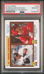 2018 Topps Throwback Thursday #tbt Shohei Ohtani/andujar  #190  Psa 10 Rc