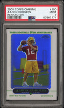 Load image into Gallery viewer, 2005 Topps Chrome #190 Aaron Rodgers Refractor Psa 9