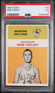 1961 Fleer #10 Bob Cousy Psa 3