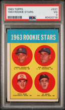 Load image into Gallery viewer, 1963 topps #537 pete rose rc psa 3 1963 rookie stars