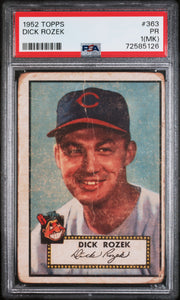 1952 Topps  #363 Dick Rozek Mk Psa 1