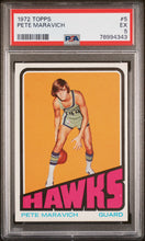 Load image into Gallery viewer, 1972 topps #5 pete maravich psa 5