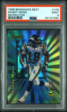 Load image into Gallery viewer, 1998 Bowman&#39;s Best #109 Randy Moss Refractor /400 Psa 9 Mint Rc