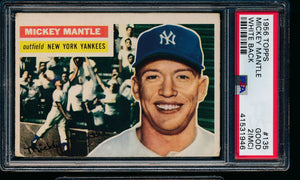 Post-WWII Graded Mega Mixer (100 spots) featuring a 1963 Topps Rose and '56/'63 Mantles