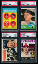 Load image into Gallery viewer, Post-WWII Graded Mega Mixer (100 spots) featuring a 1963 Topps Rose and &#39;56/&#39;63 Mantles