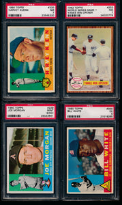 Post-WWII Graded Mega Mixer (100 spots) featuring a 1963 Topps Rose and '56/'63 Mantles