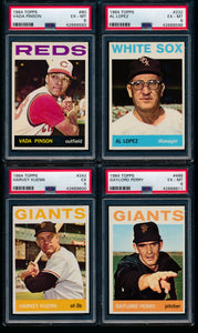 Post-WWII Graded Mega Mixer (100 spots) featuring a 1963 Topps Rose and '56/'63 Mantles