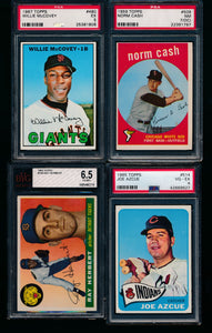 Post-WWII Graded Mega Mixer (100 spots) featuring a 1963 Topps Rose and '56/'63 Mantles