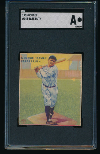 1933 Goudey Mega Mixer Break featuring TWO Babe Ruth cards (Limit 10)