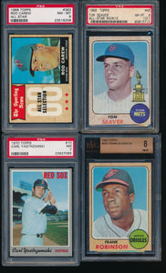 Post-WWII Graded Mega Mixer (40 spots) featuring a 1956 Topps Mantle PSA 5 (Limit 5 per person)
