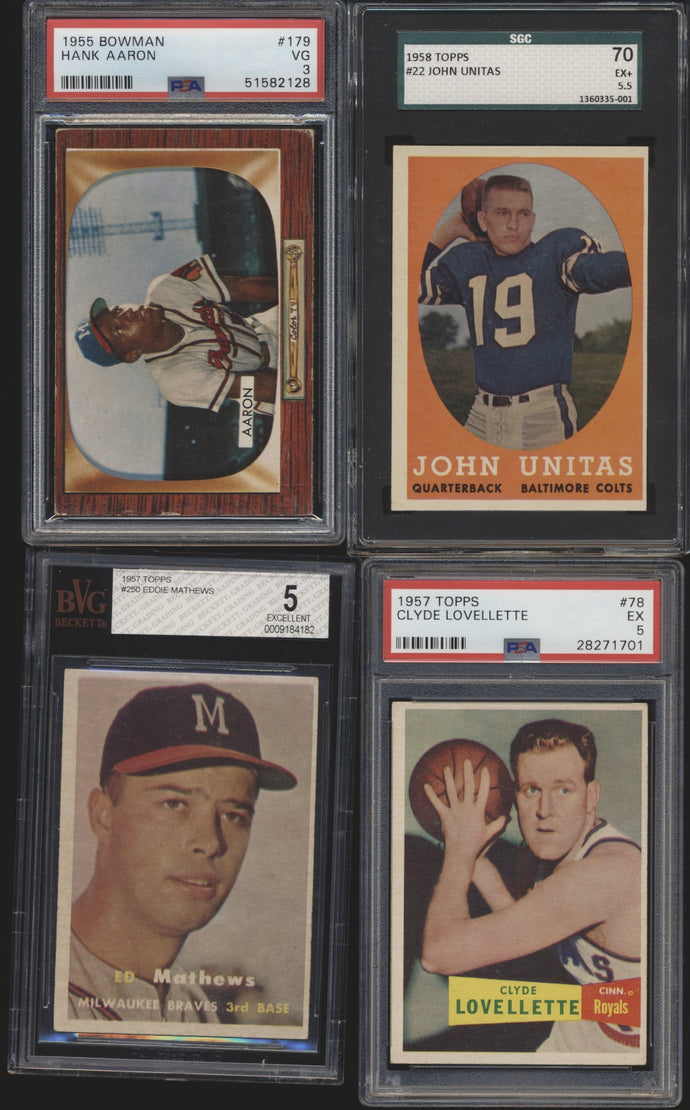1950s Multi-Sport Mini-Mixer ~ (15 Spots, LIMIT 1) featuring Aaron, Unitas, and more!